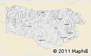 Classic Style 3D Map of Enga, single color outside