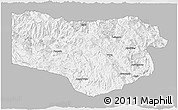 Gray 3D Map of Enga, single color outside