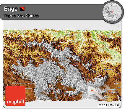 Physical 3D Map of Enga
