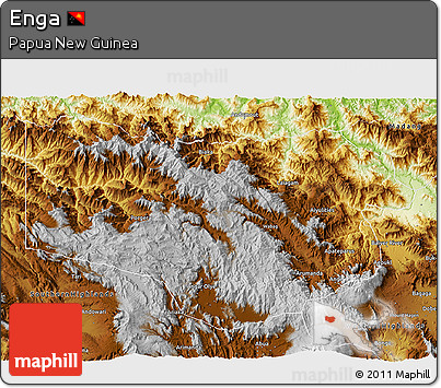 Physical 3D Map of Enga