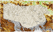 Shaded Relief 3D Map of Enga, physical outside