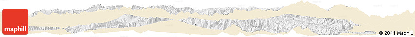 Classic Style Horizon Map of Enga, single color outside