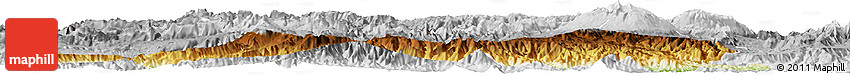 Physical Horizon Map of Enga, lighten, desaturated