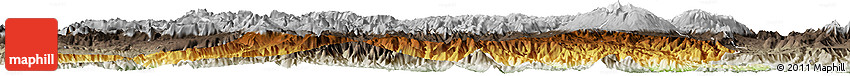 Physical Horizon Map of Enga, semi-desaturated