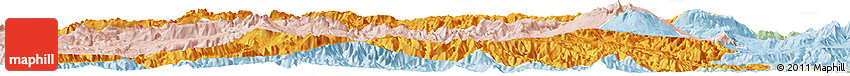 Political Horizon Map of Enga, lighten