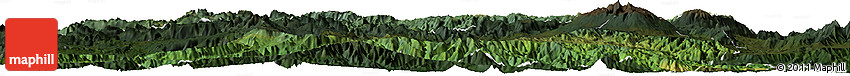 Satellite Horizon Map of Enga, darken
