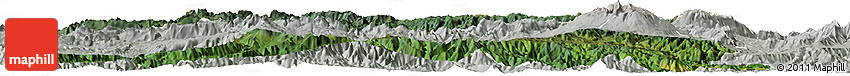 Satellite Horizon Map of Enga, lighten, semi-desaturated