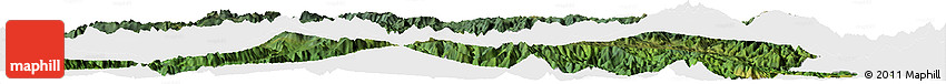 Satellite Horizon Map of Enga, single color outside