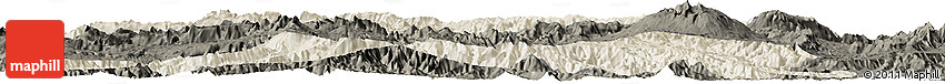 Shaded Relief Horizon Map of Enga, darken