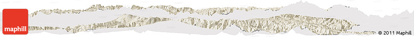 Shaded Relief Horizon Map of Enga, single color outside