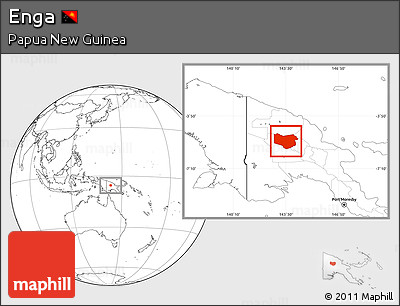 Blank Location Map of Enga