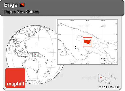 Blank Location Map of Enga