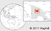 Blank Location Map of Enga, highlighted country