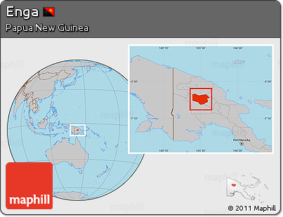 Gray Location Map of Enga