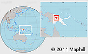 Gray Location Map of Enga, highlighted country, within the entire country