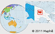 Political Location Map of Enga, highlighted country