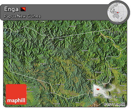 Satellite Map of Enga