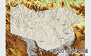 Shaded Relief Map of Enga, physical outside
