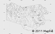 Silver Style Map of Enga, single color outside