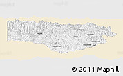 Classic Style Panoramic Map of Enga, single color outside