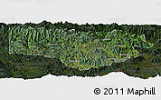 Satellite Panoramic Map of Enga, darken