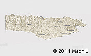 Shaded Relief Panoramic Map of Enga, cropped outside