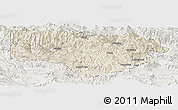 Shaded Relief Panoramic Map of Enga, lighten