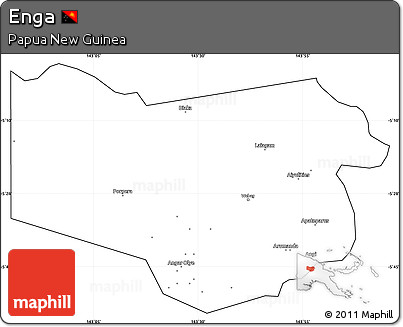Blank Simple Map of Enga, cropped outside