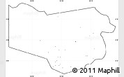 Blank Simple Map of Enga, cropped outside, no labels
