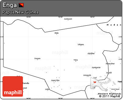 Blank Simple Map of Enga