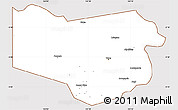 Classic Style Simple Map of Enga, cropped outside