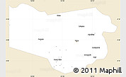 Classic Style Simple Map of Enga, single color outside