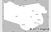 Gray Simple Map of Enga, single color outside