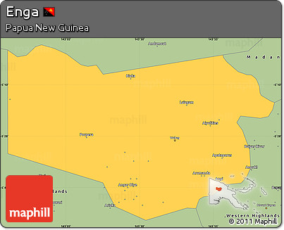 Savanna Style Simple Map of Enga