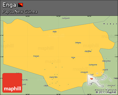Savanna Style Simple Map of Enga