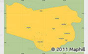 Savanna Style Simple Map of Enga, single color outside