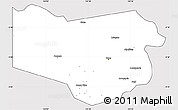 Silver Style Simple Map of Enga, cropped outside