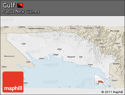 Classic Style 3D Map of Gulf