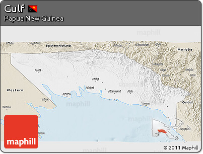 Classic Style 3D Map of Gulf