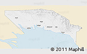 Classic Style 3D Map of Gulf, single color outside