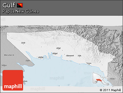 Gray 3D Map of Gulf
