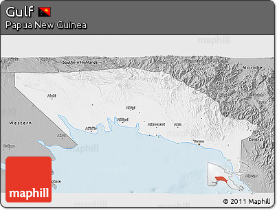 Gray 3D Map of Gulf