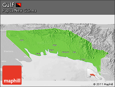 Political 3D Map of Gulf, lighten, desaturated