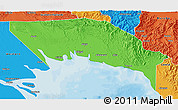 Political 3D Map of Gulf