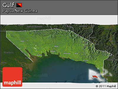 Satellite 3D Map of Gulf, darken
