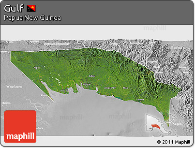 Satellite 3D Map of Gulf, lighten, desaturated