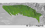 Satellite 3D Map of Gulf, lighten, desaturated