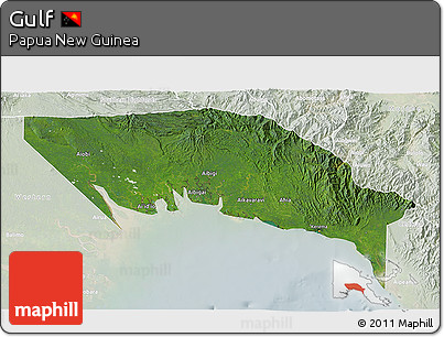 Satellite 3D Map of Gulf, lighten