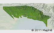 Satellite 3D Map of Gulf, lighten