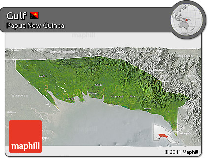 Satellite 3D Map of Gulf, lighten, semi-desaturated